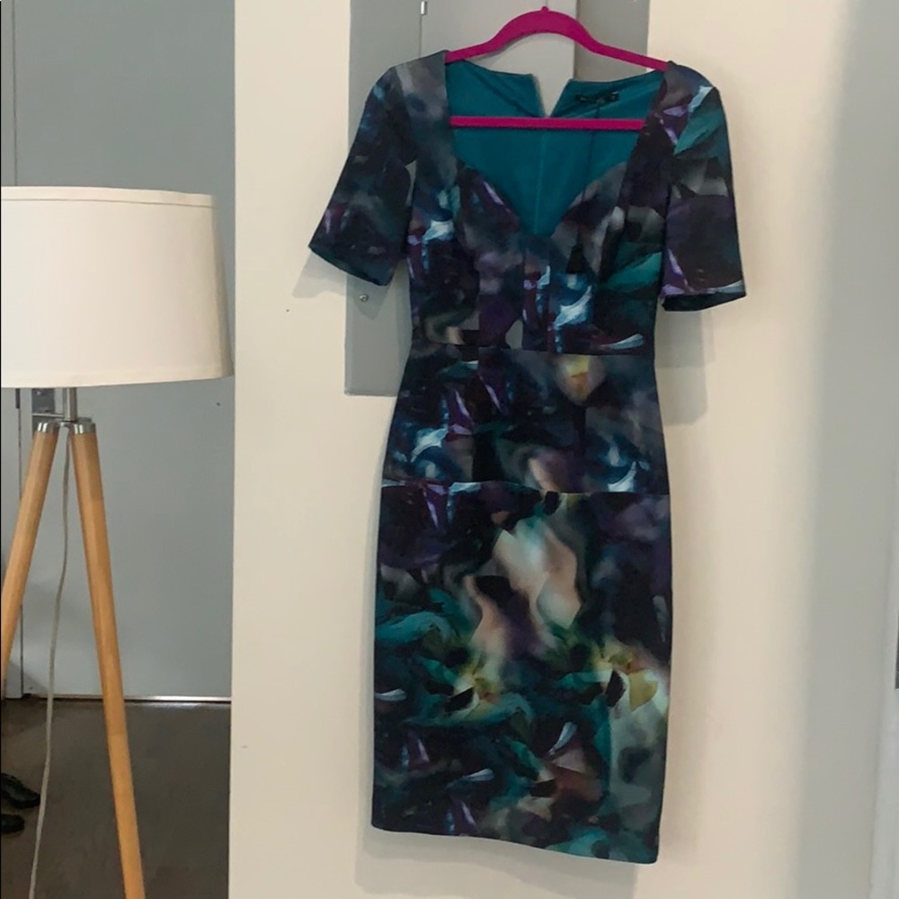Multi colored Black Halo Shift Dress